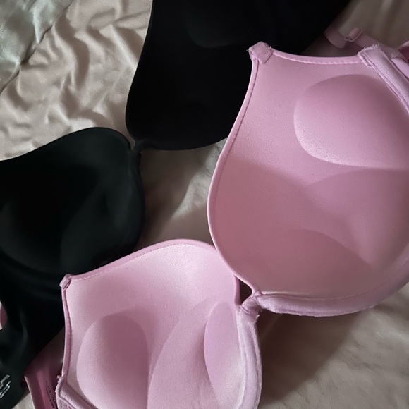 Steve Madden Extreme Push Up Black and Pink Bras 38C - Picture 2 of 3